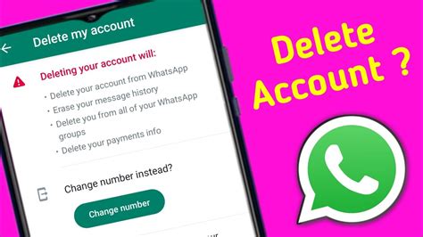 Deleting Your Account Will Delete Your Account From Whatsapp How