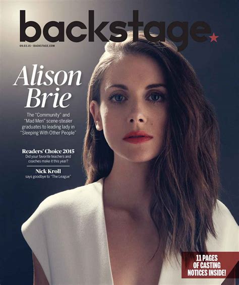 Alison Brie Backstage Magazine September 2015 Cover And Photos