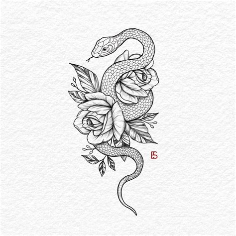 Snake Tattoo Template