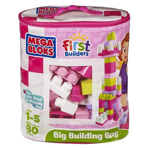 Mega Bloks First Builders Big Building Bag Pink 80 Piece Buy