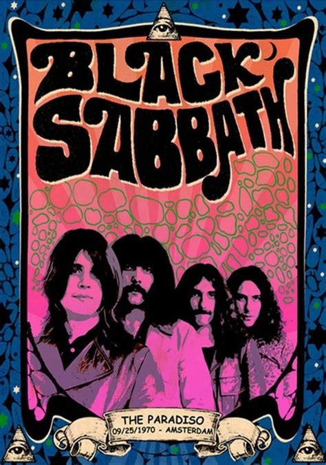 Black Sabbath On Stage Band Posters Rock Poster Art Vintage Concert