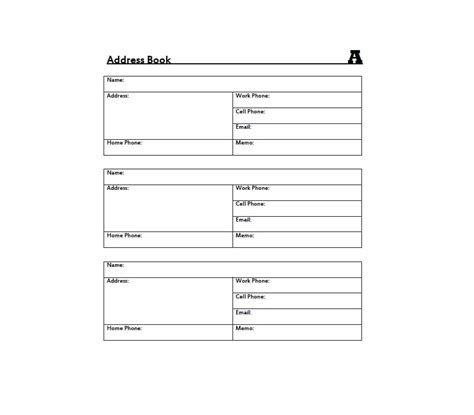 Excel Templates 7 Template Address Book