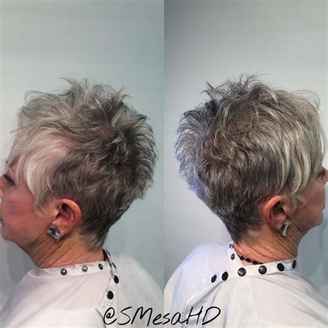 Gorgeous Hairstyles For Gray Hair To Try In Short Spiked Hair