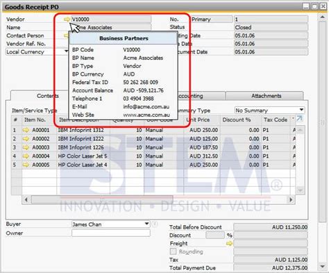 Fitur Pratinjau Tool Tip Sap Business One Indonesia Tips Stem Sap