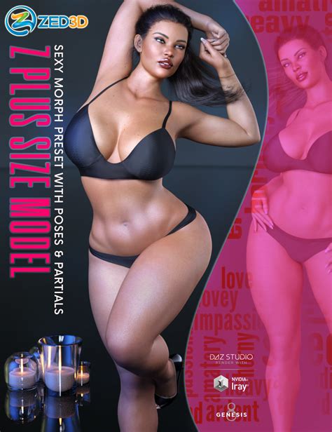 Z Plus Size Model Shape Preset And Poses For Genesis 8 Female Daz 3d