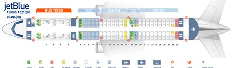 Seat Map Airbus A321 200 Jetblue Best Seats In Plane