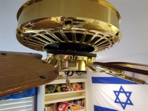 Nearly all ceiling fans install in two steps: How to Replace a Ceiling Fan - All About The House
