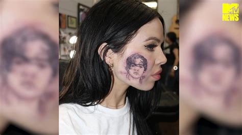 Kelsy Karter Got A Giant Face Tattoo Of Harry Styles And Oh My Mtv