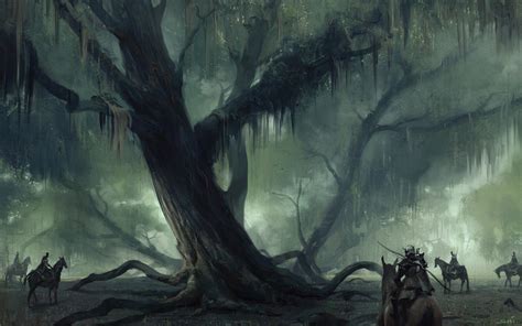 Artwork Fantasy Magical Art Forest Tree Landscape Nature Warrior Knight