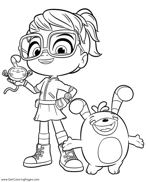 Abby hatcher coloring page abby hatcher is a fuzzly catcher. Abby Hatcher and Bozzly Coloring Pages - Get Coloring Pages