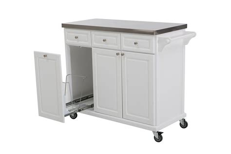 Glacer kitchen island on wheels, rolling kitchen island cart with stainless steel top, utility storage cart with lockable casters for kitchen, dining room, hotel, 18.5 x 14.5 x 33 inches (white) 4.0 out of 5 stars 28 Philippe Kitchen Cart with Stainless Steel Top | Kitchen ...