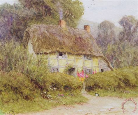 Helen Allingham A Country Cottage Painting A Country Cottage Print