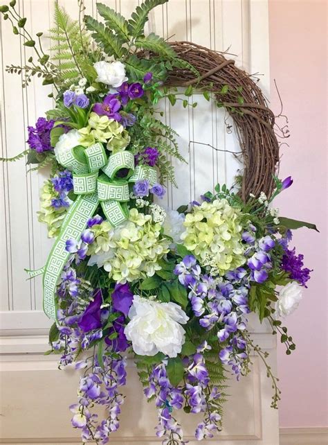 50 Unique Spring Wreaths For Front Door Decor Ideas In 2020 Floral