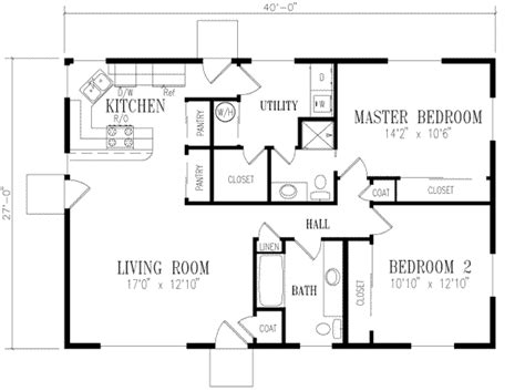 2 bedroom, 2 bath, utility room house plans, and garage ...