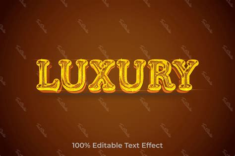 Shiny Golden Luxury 3d Text Effect Free Vector File