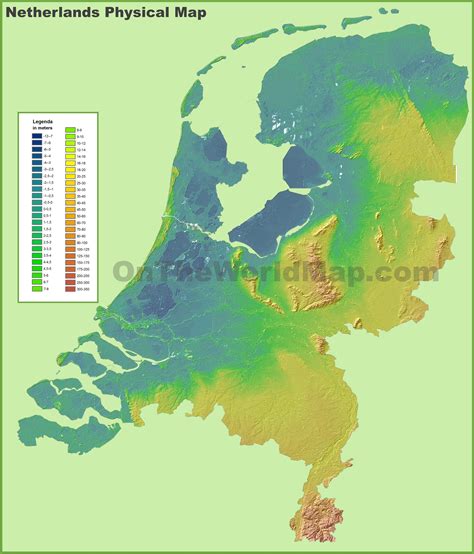 Plan your trip around the netherlands with interactive travel maps. Netherlands physical map