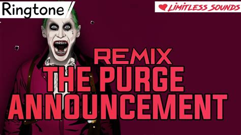 👑the Purge Announcement Ringtone Trap Remix Youtube