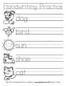 color words handwriting worksheets - Google Search ...