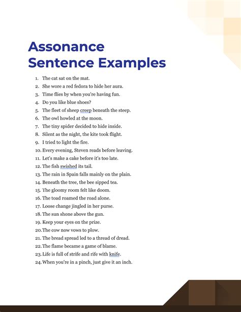 Assonance Sentence Examples How To Write Tips Examples