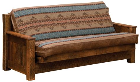 Hickory Log Futon With Inner Spring Mattress Natural Hickory Rustic
