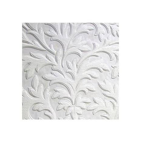 Anaglypta High Leaf Paintable Textured Vinyl White And Off White