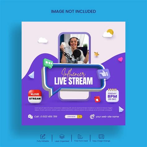 Premium Vector Facebook Live Streaming Post For Business Marketing