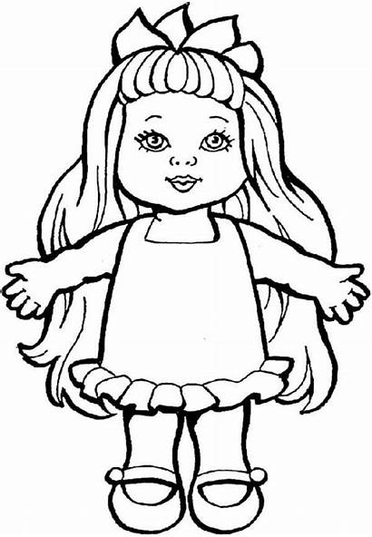 Doll Coloring Drawing Pages Toys Sheets Dolls