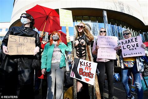 dutch prostitutes demand the right to get back to work as they protest against country s