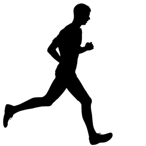 Premium Vector Black Silhouettes Runners Sprint Men On White Background