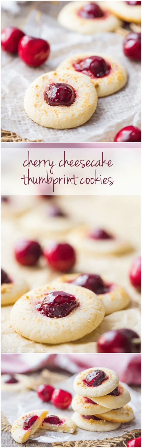 Cherry Cheesecake Thumbprint Cookies The Cream Cheese Cookie Was So