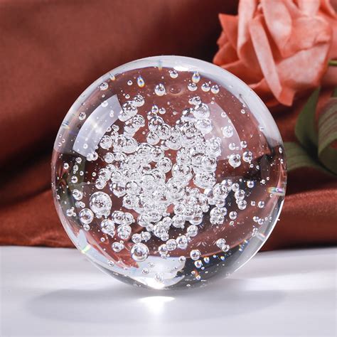 6080mm Transparent Bubbles Crystal Ball Feng Shui Magic Glass Ball