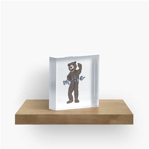 millie the barnard bear acrylic block for sale by annamationzz redbubble