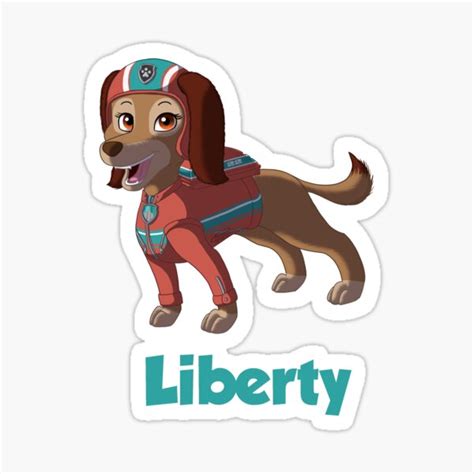 Paw Patrol Liberty W Name Sticker For Sale By Kreazea Redbubble