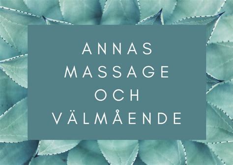 Annas Massage Och Välmående Karlskoga Timecenter