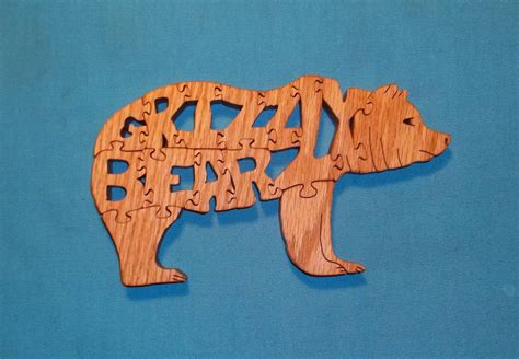 Grizzly Bear Scroll Saw Wooden Puzzle
