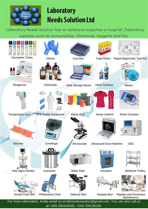 Medical and Health Equipment Supplies - Laboratory Needs Solutions Ltd