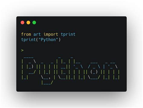 Ascii Art Library For Python Drawing And Writing With Characters By