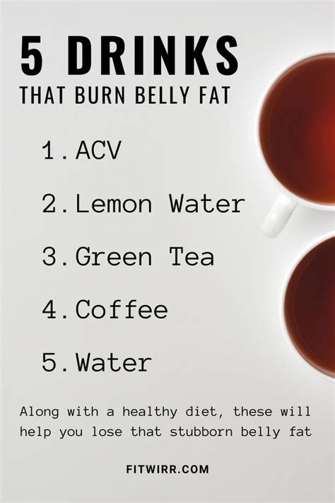 5 Best Belly Fat Burning Drinks To Get A Flat Tummy Fast
