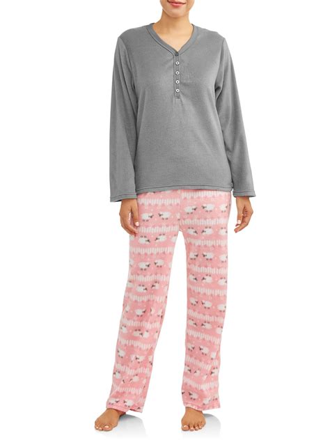 mayfair women s and women s plus minky fleece 2 piece pajama set