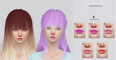Glossy Lips Sims 4 Lips