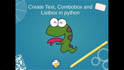 Create Text Combobox And Listbox In Python Tkinter Youtube