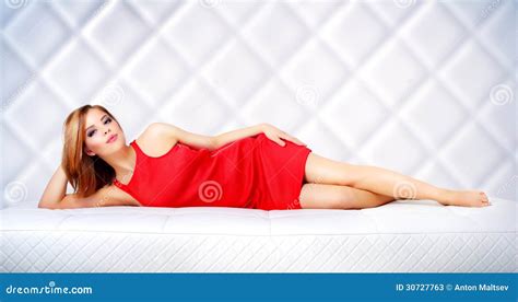 Elegant Girl Lying On The Couch Stock Image Image 30727763