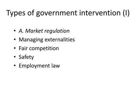 Ppt Types Of Government Intervention I Powerpoint Presentation