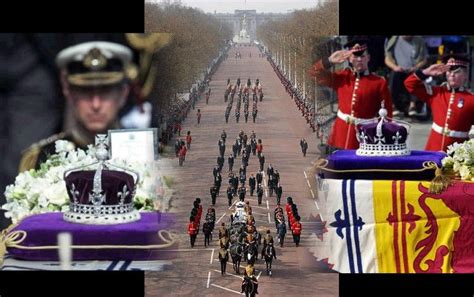 An estimated 200,000 people filed past over. Above, The impressive funeral cortege of Her Majesty Queen ...