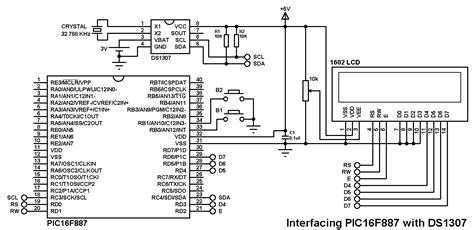 Ds1307 Interface With Pic16f887 Microcontroller Ccs C Compiler