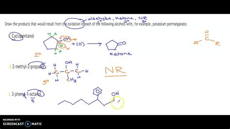Oxidation Of Alcohols Practice Problems Youtube
