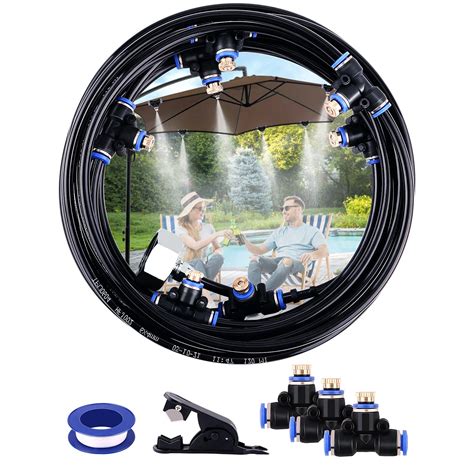 Buy Agptek Mist Cooling System 26ft Misting Line With 10 T Joint Mist Nozzles 20 Cable Ties And