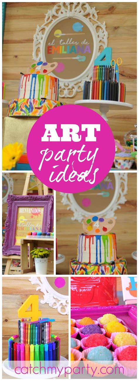 Art Party Birthday Emilianas Colorful Workshop Catch My Party