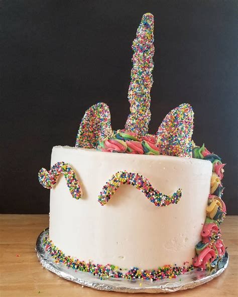 Funfetti unicorn cake a pastel palette and gold horn adorn this cake with sprinkles inside from the nerdy nummies youtube channel. Sprinkled Unicorn Cake | Cake, Desserts, Sprinkles