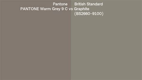 Pantone Warm Grey 9 C Vs British Standard Graphite Bs2660 9100 Side